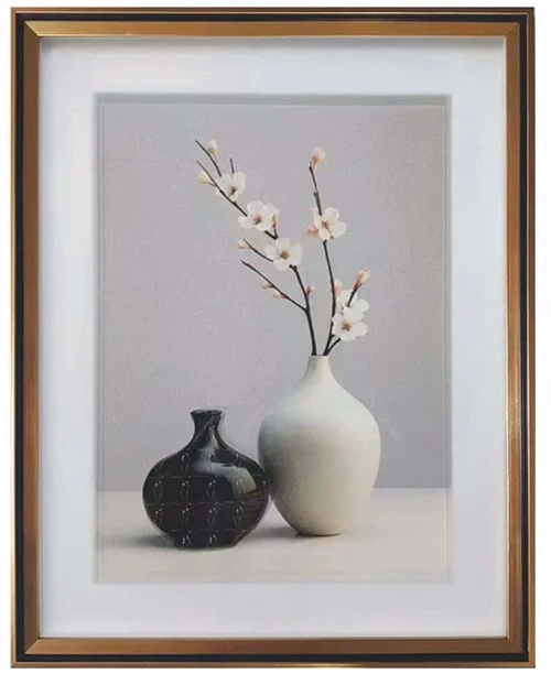 Κάδρο 3D Βάζα Με Λουλούδια 16-50017 41x51cm Multi Marhome Vertical Πλαστικό, Γυαλί