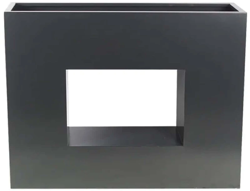 Ζαρντινιέρα Τρύπα 06-94780 100x26x80cm Anthracite Marhome Μέταλλο