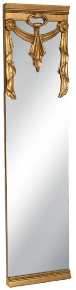 Καθρέφτης Τοίχου 89188 30x5x122cm Gold Πολυρεσίνη