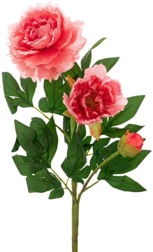 Κλαδί Παιωνία 90001 82cm Green-Pink