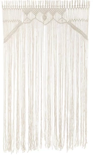 Κουρτίνα Μακραμέ 90182 110x180cm White 110Χ180 Ύφασμα