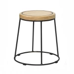 Σκαμπό Noe/S-L 02-00-1075 Φ45x47 Black-Natural