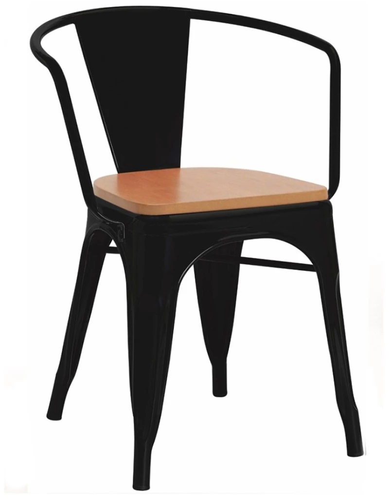 Καρέκλα Dolix/P-W 02-00-0625 48x50x73cm Black-Oak