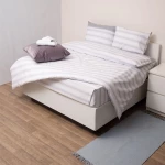 Σεντόνια Premium 5011 (Σετ 3τμχ) Grey Anna Riska Single 160x270cm 100% Βαμβάκι
