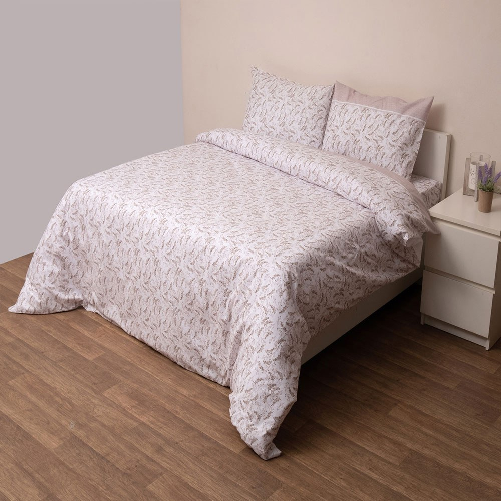 Σεντόνια Premium 5012 (Σετ 3τμχ) Beige Anna Riska Single 160x270cm 100% Βαμβάκι