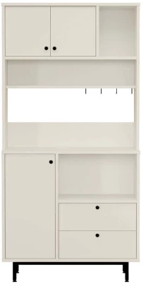 Ντουλάπι Κουζίνας 956LCS3554 88x35,5x180cm White Μοριοσανίδα, Μέταλλο