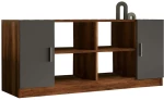 Μπουφές Vo 956LCS1504 139,8x46,3x61,8cm Walnut-Anthracite Μοριοσανίδα, Μελαμίνη