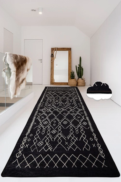 Χαλί Chart 286CHL6589 Black-White Conceptum Hypnose 80X300cm