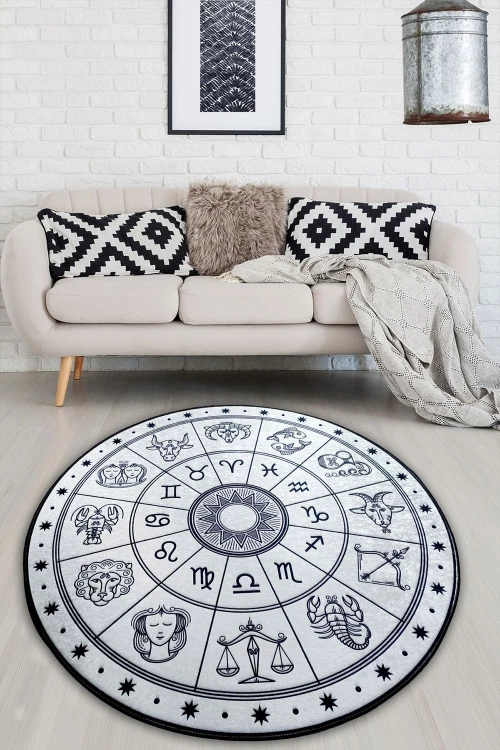 Χαλί Horoscope Beyaz 286CHL6911 Multi Conceptum Hypnose 140x140cm Round