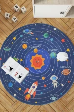 Χαλί Woopamuk107 625HFT2277 Navy Blue Conceptum Hypnose 180X180cm Round