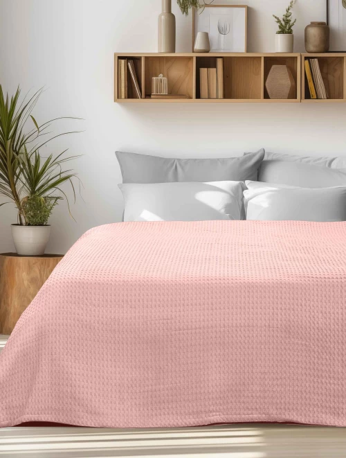 Κουβέρτα Πικέ PIKONA PINK Ροζ Κουβέρτα Πικέ: 220 x 240 εκ. MADI