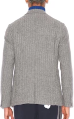 ARMANI EXCHANGE STRIPE SINGLE BREASTED BLAZER MEN ARMANI EXCHANGE ΓΚΡΙ- ΛΕΥΚΟ (6GZG09-ZNPLZ-4948)