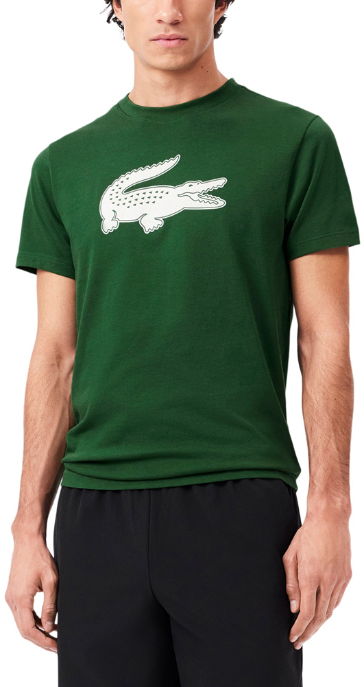 LACOSTE SPORT 3D PRINT T-SHIRT MEN LACOSTE ΛΕΥΚΟ- ΠΡΑΣΙΝΟ (TH2042-YRR)