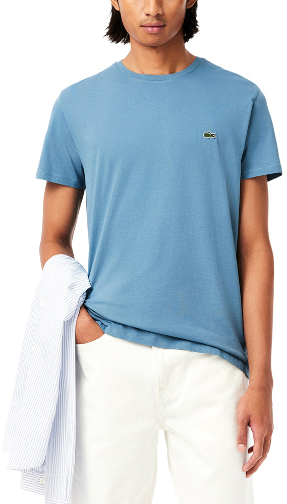 LACOSTE PIMA REGULAR FIT T-SHIRT MEN LACOSTE ΜΠΛΕ (TH6709-HD9)