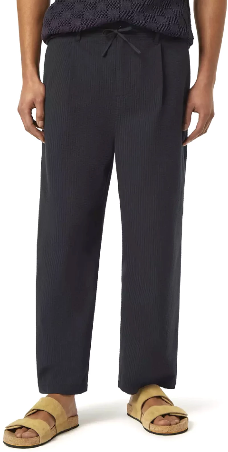 SCOTCH n SODA PLEATED RELAXED STRAIGHT FIT JOGGERS MEN SCOTCH & SODA ΜΑΥΡΟ (179986-001)