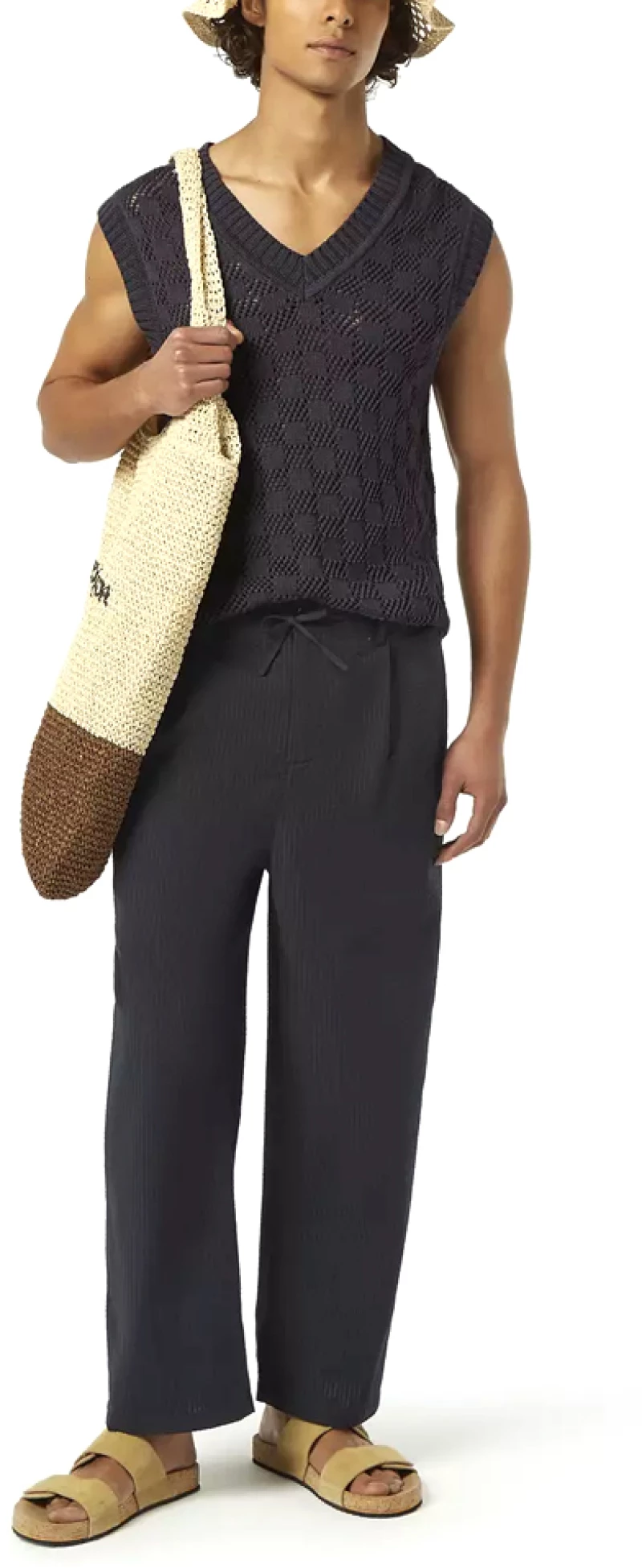 SCOTCH n SODA PLEATED RELAXED STRAIGHT FIT JOGGERS MEN SCOTCH & SODA ΜΑΥΡΟ (179986-001)