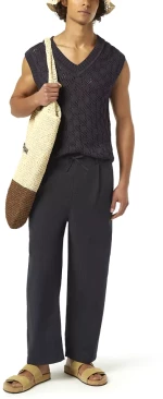 SCOTCH n SODA PLEATED RELAXED STRAIGHT FIT JOGGERS MEN SCOTCH & SODA ΜΑΥΡΟ (179986-001)