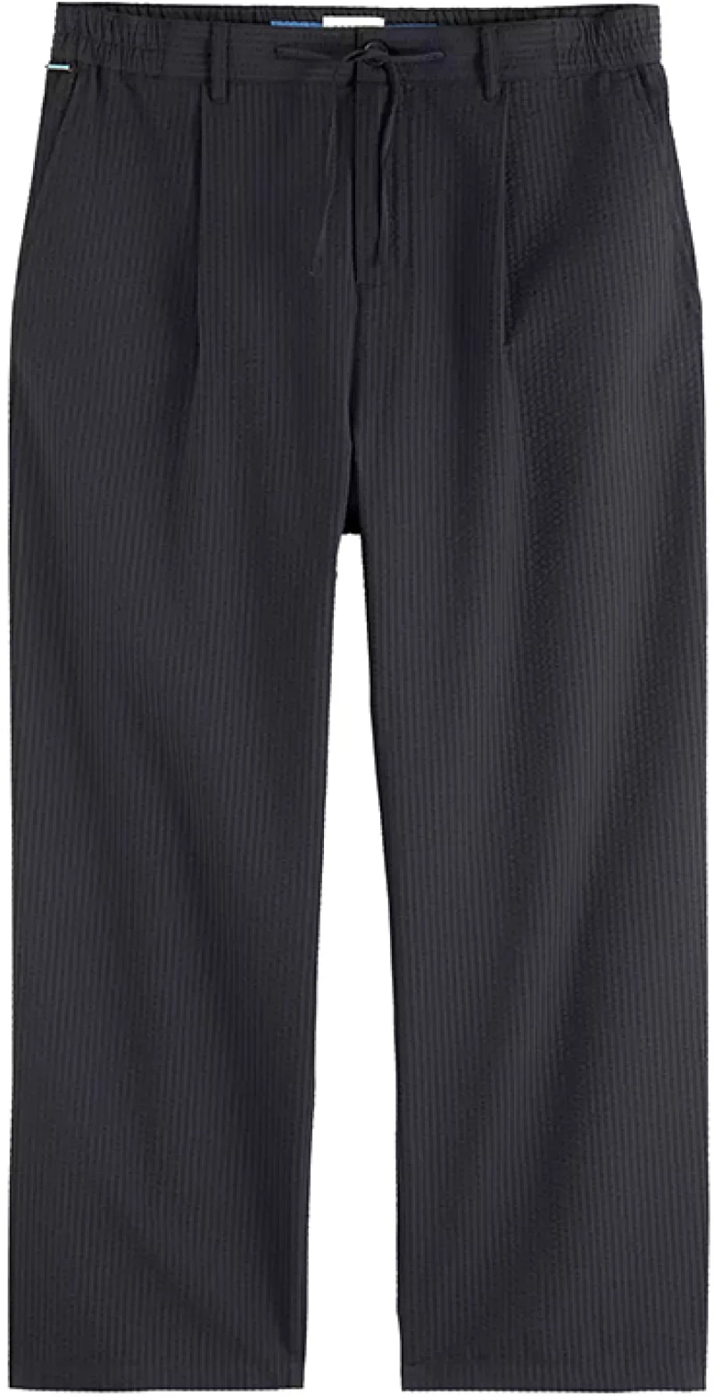 SCOTCH n SODA PLEATED RELAXED STRAIGHT FIT JOGGERS MEN SCOTCH & SODA ΜΑΥΡΟ (179986-001)