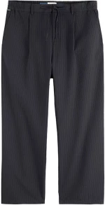SCOTCH n SODA PLEATED RELAXED STRAIGHT FIT JOGGERS MEN SCOTCH & SODA ΜΑΥΡΟ (179986-001)