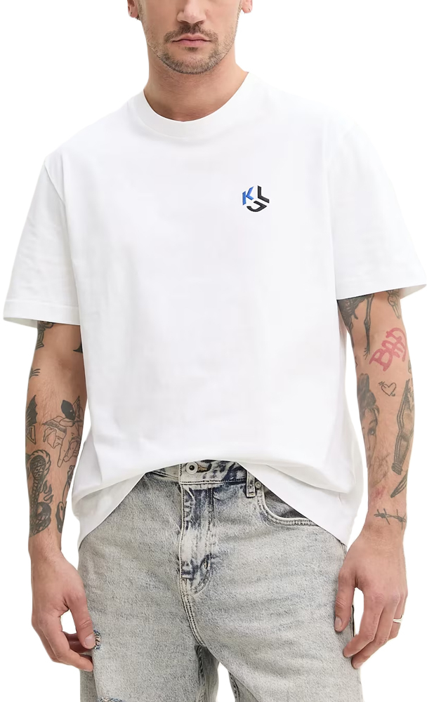 KARL LAGERFELD MONOGRAM RELAXED FIT T-SHIRT MEN KARL LAGERFELD ΛΕΥΚΟ- ΜΑΥΡΟ- ΜΠΛΕ (A2M17050-100)