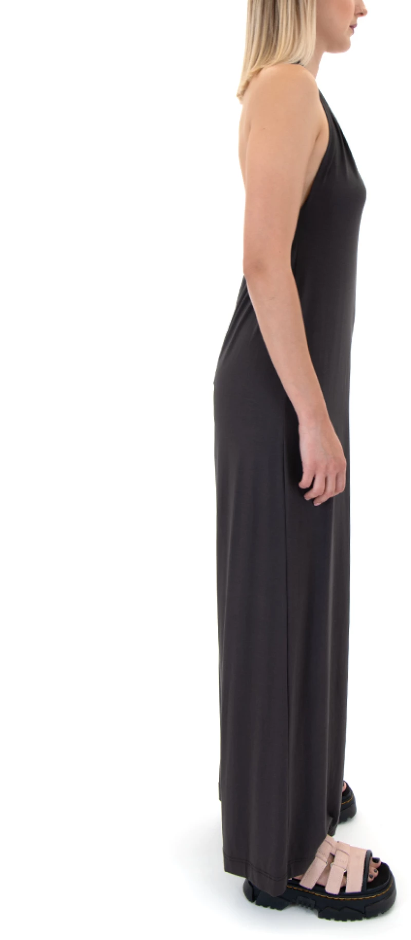 FOUR MINDS OFF SHOULDER OPEN BACK JUMPSUIT WOMEN FOUR MINDS X BLACK & BLACK ΓΚΡΙ (S25BF744-DARK-GREY)