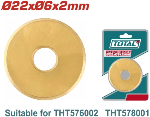 TOTAL Ανταλλακτικό μαχαίρι Φ-22Χ6Χ2mm για THT576002 (THT576002B)