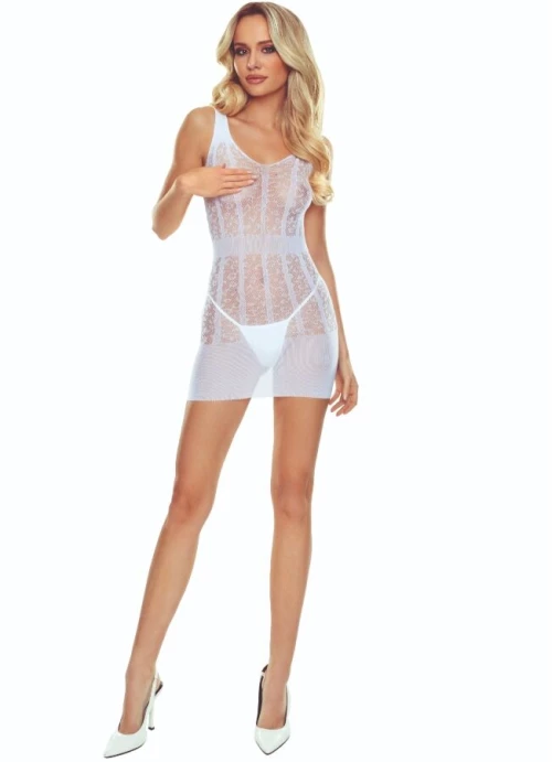 PASSION - BS113 BODYSTOCKING WHITE LACE