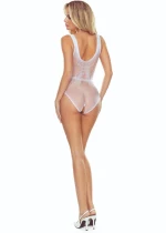 PASSION - BS115 WHITE GRID BODYSTOCKING