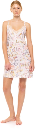 Γυναικείο Νυχτικό Pink Label - FLORAL ROSE - Cotton - Δαντέλα