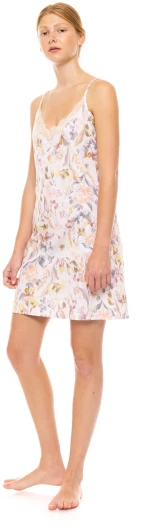 Γυναικείο Νυχτικό Pink Label - FLORAL ROSE - Cotton - Δαντέλα