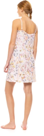 Γυναικείο Νυχτικό Pink Label - FLORAL ROSE - Cotton - Δαντέλα