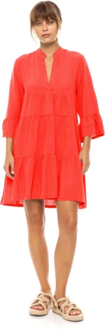 Γυναικείο Beachdress Pink Label -  Φόρεμα - Κόκκινο - Regular Fit - Viscose