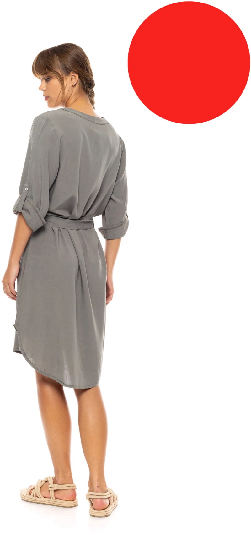 Γυναικείο Beachdress Pink Label - Φόρεμα - Κόκκινο - Regular Fit - Viscose