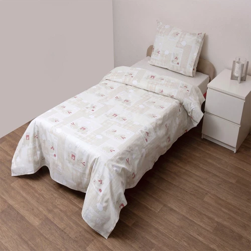 Σετ Κουβερτώριο Μονό 160x240 Κρις