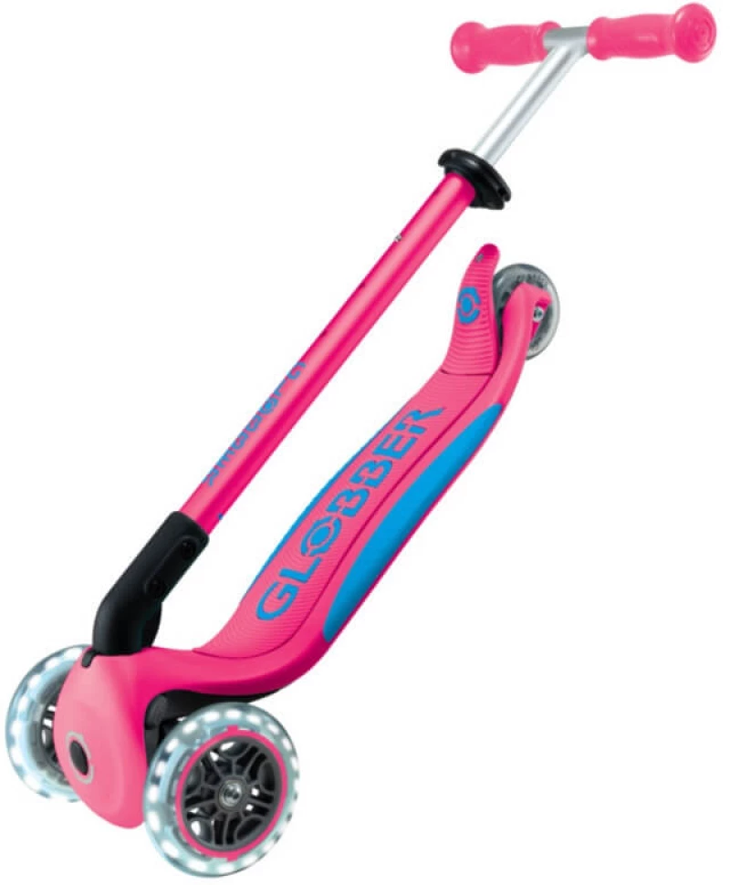 Πατίνι Globber Scooter Αναδιπλούμενο Elite Lights Fuschia (439-610-3)