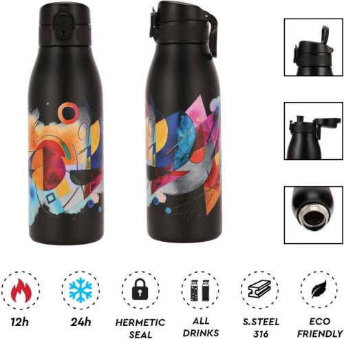Παγούρι-Θερμός AlpinTec Fellow2 600ml Κωδ. TH-700BL-ABS Μαύρο