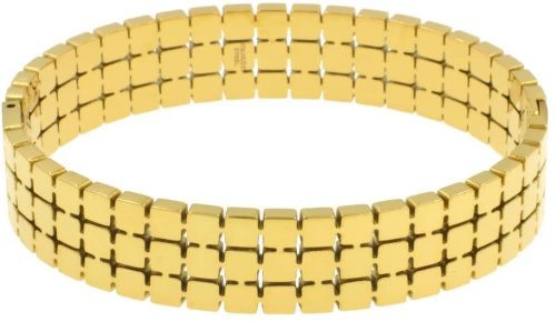 Γυναικείο Βραχιόλι Χειροπέδα ladyQ από ανοξείδωτο ατσάλι  σε κίτρινο χρώμα 443802