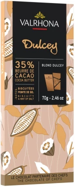 Λευκή Σοκολάτα Valrhona Blond Dulcey 70g