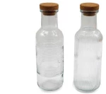 Μπουκάλι γυάλινο  καπάκι φελλός 1l/8x27,5CM