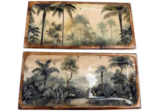 Δίσκος Mango Φοίνικες 2σχέδια 40x19cm