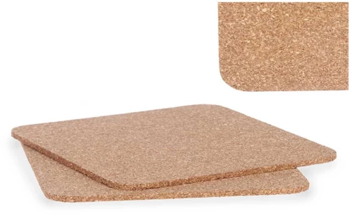 Σουπλά φελλού τετράγωνα σετ2pcs 18x18cm