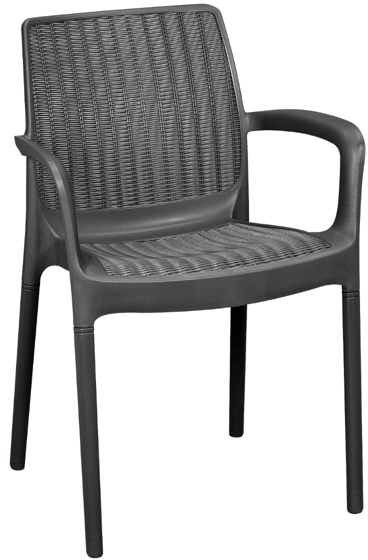 Bali/PL Anthracite Armchair - Πολυπροπυλένιο - 58.5x55x83 cm
