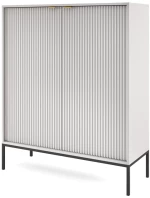 Μπουφές Nova Γκρι + μαύρο 104x125x39cm