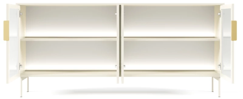 Μπουφές Lumi Λευκό Σαμπανί 181x82x39cm