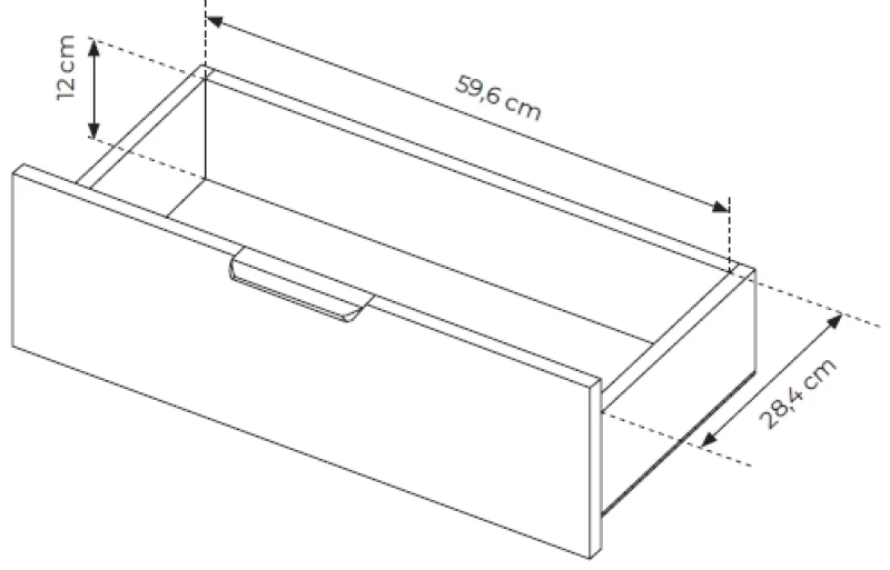 Συρταριέρα Milton κάστανο + Ανθρακί 137x81x39cm