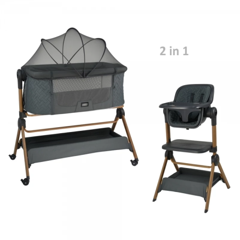 Bebe stars Λίκνο Serenity 2 in 1 Smoked Grey 846-186