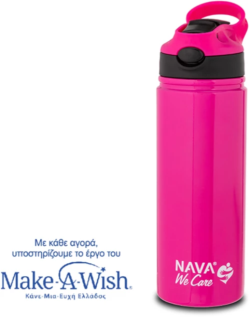 NAVA Θερμός μπουκάλι ανοξείδωτο "We Care" magenta 500ml 10-016-050