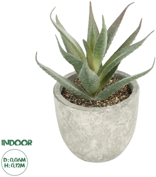 GloboStar® Artificial Garden SUCCULENT ALOE 21022 Τεχνητό Διακοσμητικό Φυτό Αλόη Μ6 x Π6 x Υ12cm