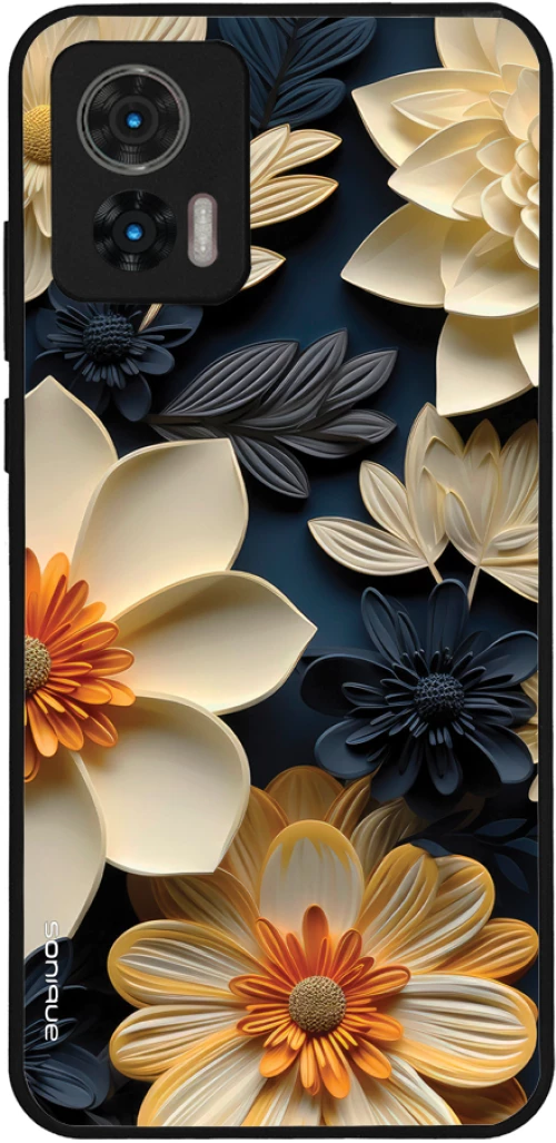 Θήκη Sonique 3D Flower Series για Motorola Edge 30 Neo 5G Εκρού