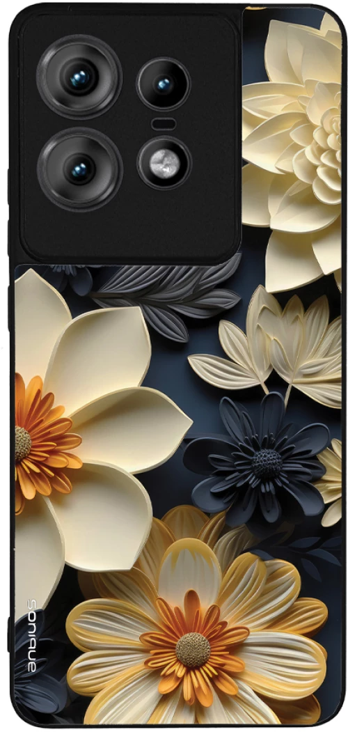 Θήκη Sonique 3D Flower Series για Motorola Edge 50 Pro 5G Εκρού